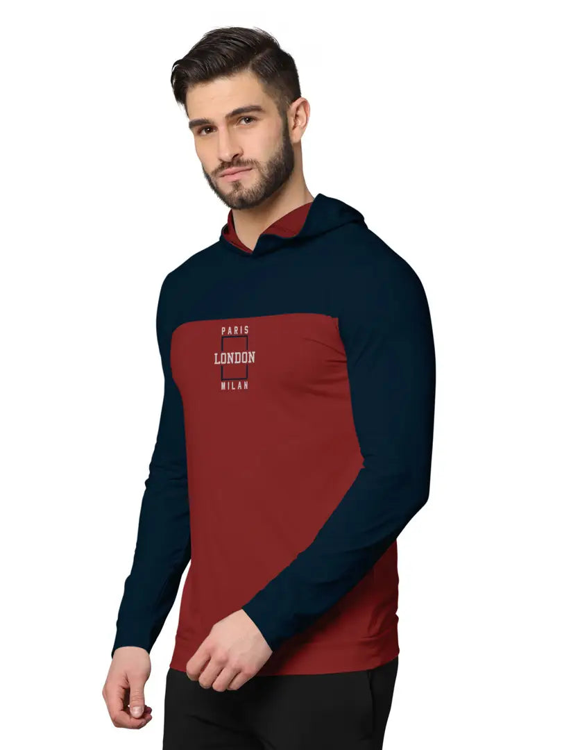 Stylish Fancy Cotton Blend Hood Long Sleeves Printed Sweatshirts Combo For Men Pack Of 2