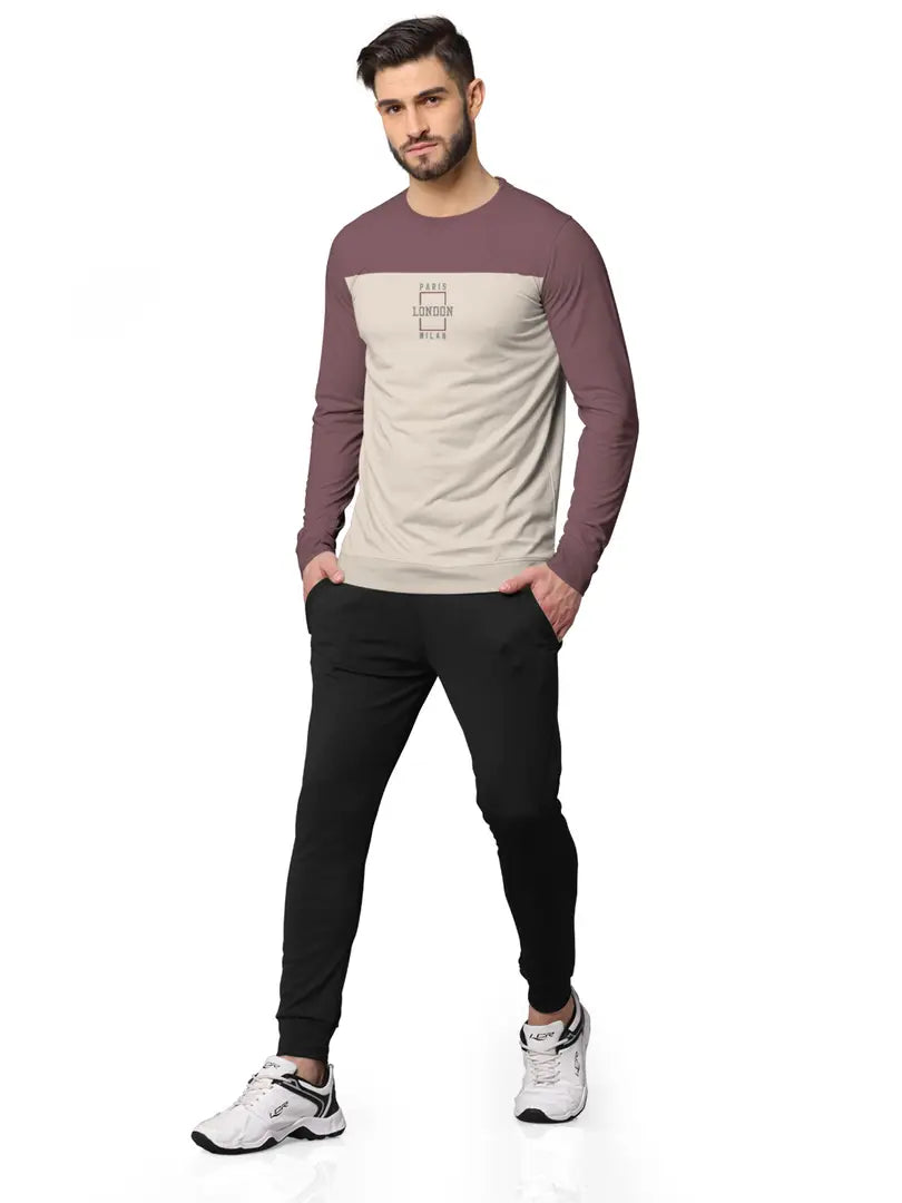 Stylish Fancy Cotton Blend Round Neck Long Sleeves Printed Sweatshirts Combo For Men Pack Of 2