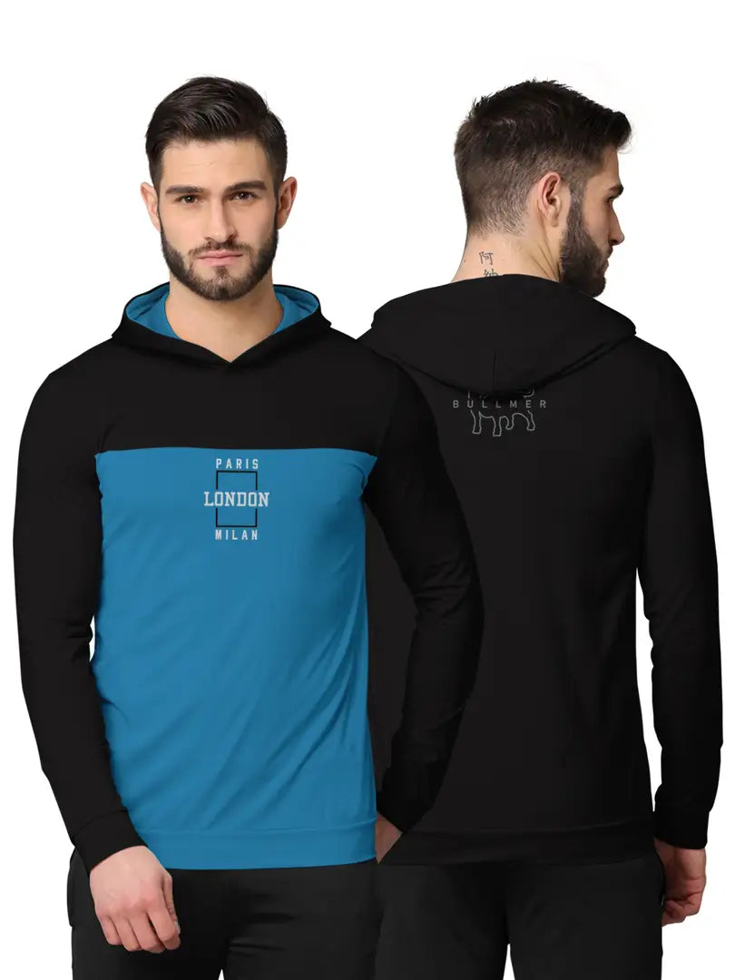 Stylish Fancy Cotton Blend Hood Long Sleeves Printed Sweatshirts Combo For Men Pack Of 2