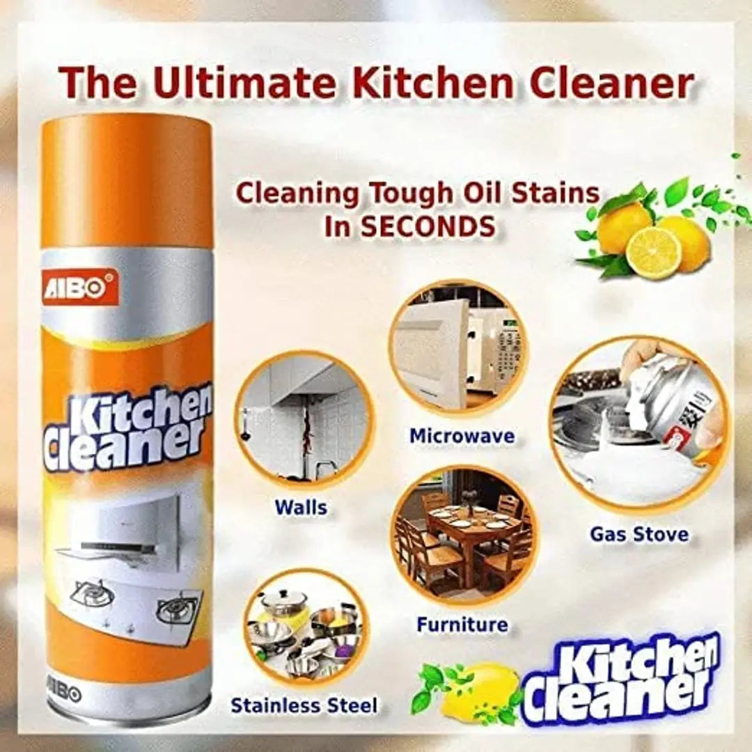 Multi-Purpose Foam Cleaner Kitchen Cleaner Spray Grease Stain Remover 500ml Oil Stain Kitchen Cleaner With Fragrance Removes Unwanted Stains