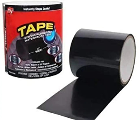 Unique Store Instant Rubberized Adhesive Sealing Tape | Flex-i Tape For Any Surface, Stops Leaks - Waterproof | Black, 4 Inches x 5 Feet Roll