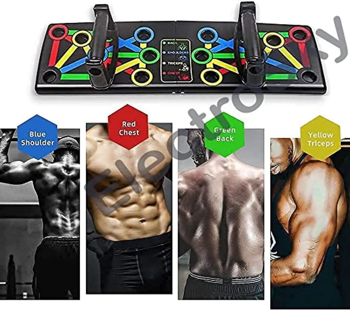 GIN60  Pushup board 07 Push Up Rack Board Fitness Equipment Home Practice Push-up Bar  (Multicolor)