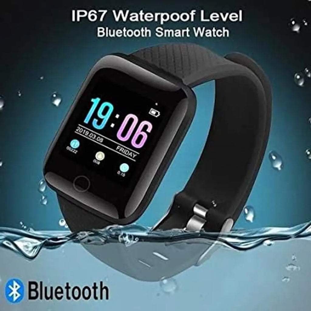 ID-116 Plus Bluetooth Smart Fitness Watch with Active Heart Rate Activity Smartwatch