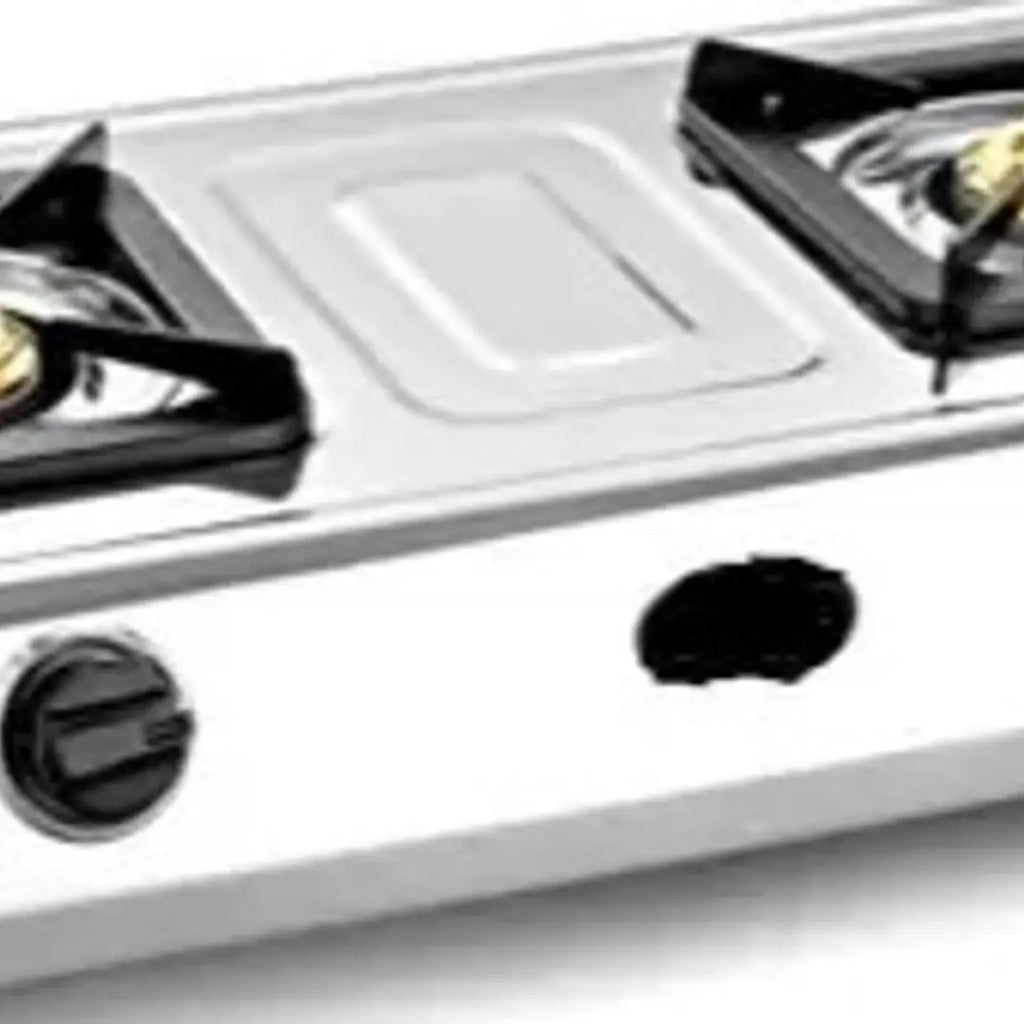 STAINLESS STEEL 2 BURNER GAS STOVE