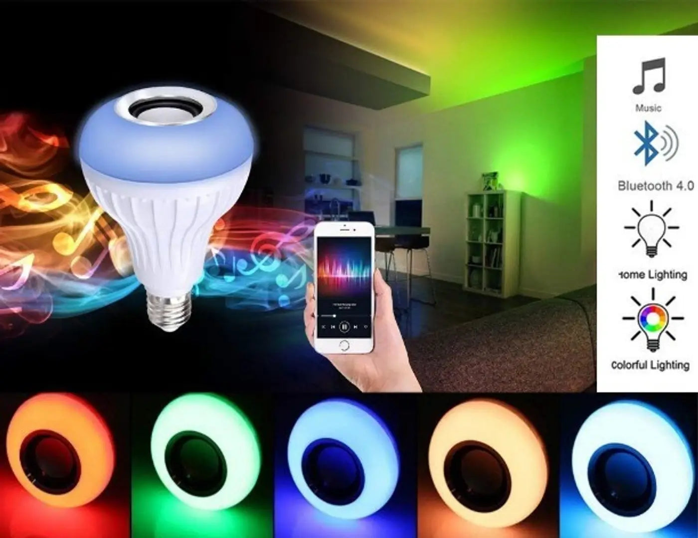 KUBA Music Bulb Latest Music Bulb With Bluetooth Speaker