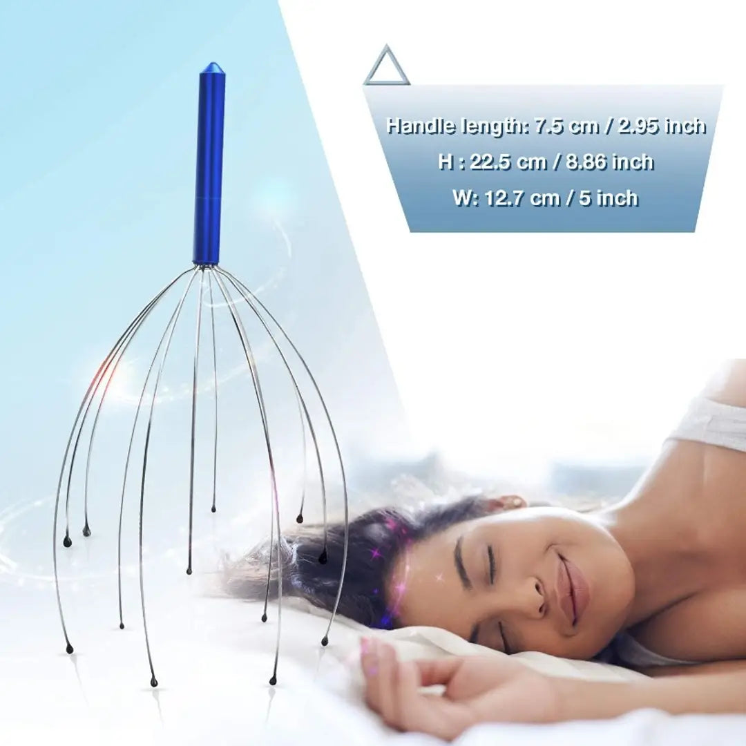 Head Scalp Massage, No Batteries Required Head Manual Massager for Pain Relief, Pack of 1
