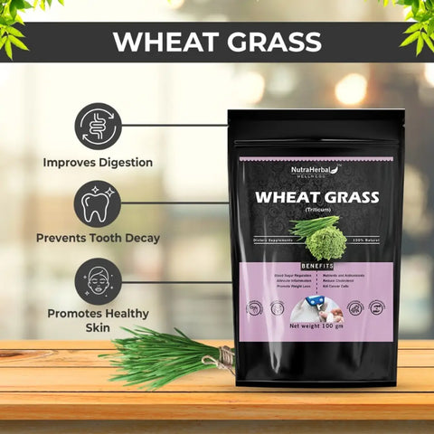 Wheat Grass Powder, 100g (Immunity Boosting and Naturally detoxifying Superfood)