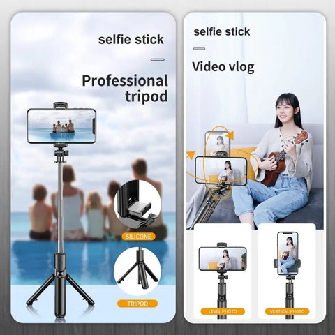 KUBA Bluetooth Extendable Selfie Stick with Tripod Stand and Wireless Remote,3-in-1 Multifunctional Selfie Stick Tripod