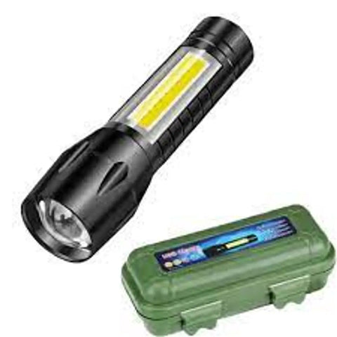 DAYBETTER Torch Lights Rechargeable Quality LED Flashlight with COB Light Mini Waterproof Portable LED COB Flashlight USB Rechargeable 3 Modes Clip Light