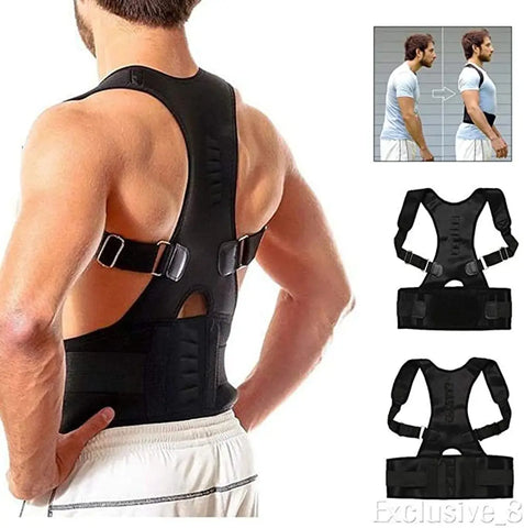 Mens, Womens Back Brace Posture Corrector Therapy Shoulder Belt