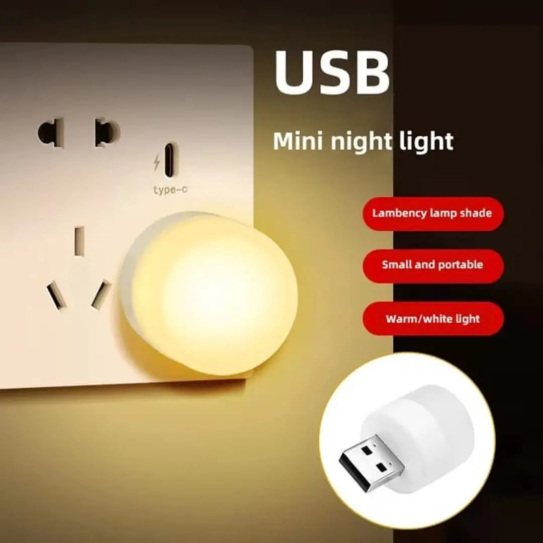 icall Present 2 Super Mini USB Night Lamp With 10 Volts 10 Watts USB LED High Brightness Desk Tube Light  1 USB Light For Bedroom / Outdoor / Emergency Light And Any Uses (pack of 4)