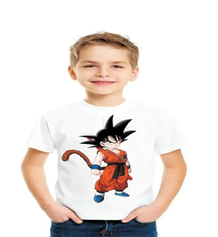 Stylish boys polyester round neck  white t-shirt