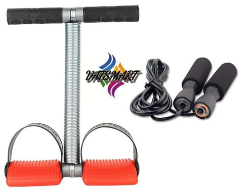 Single Spring Tummy Trimmer With Skipping-Rope (Best in Fitness, Exercise) Ball Bearing Skipping Rope