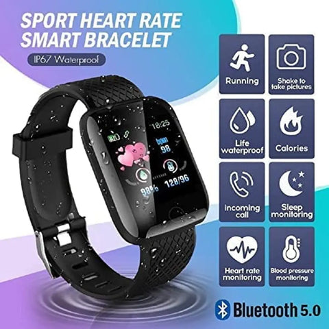 B7 Smart Band ID115 Fitness Band Tracker Watch with Activity Tracker Functions Like Steps Counter, Calorie Counter, Color Display 1.3