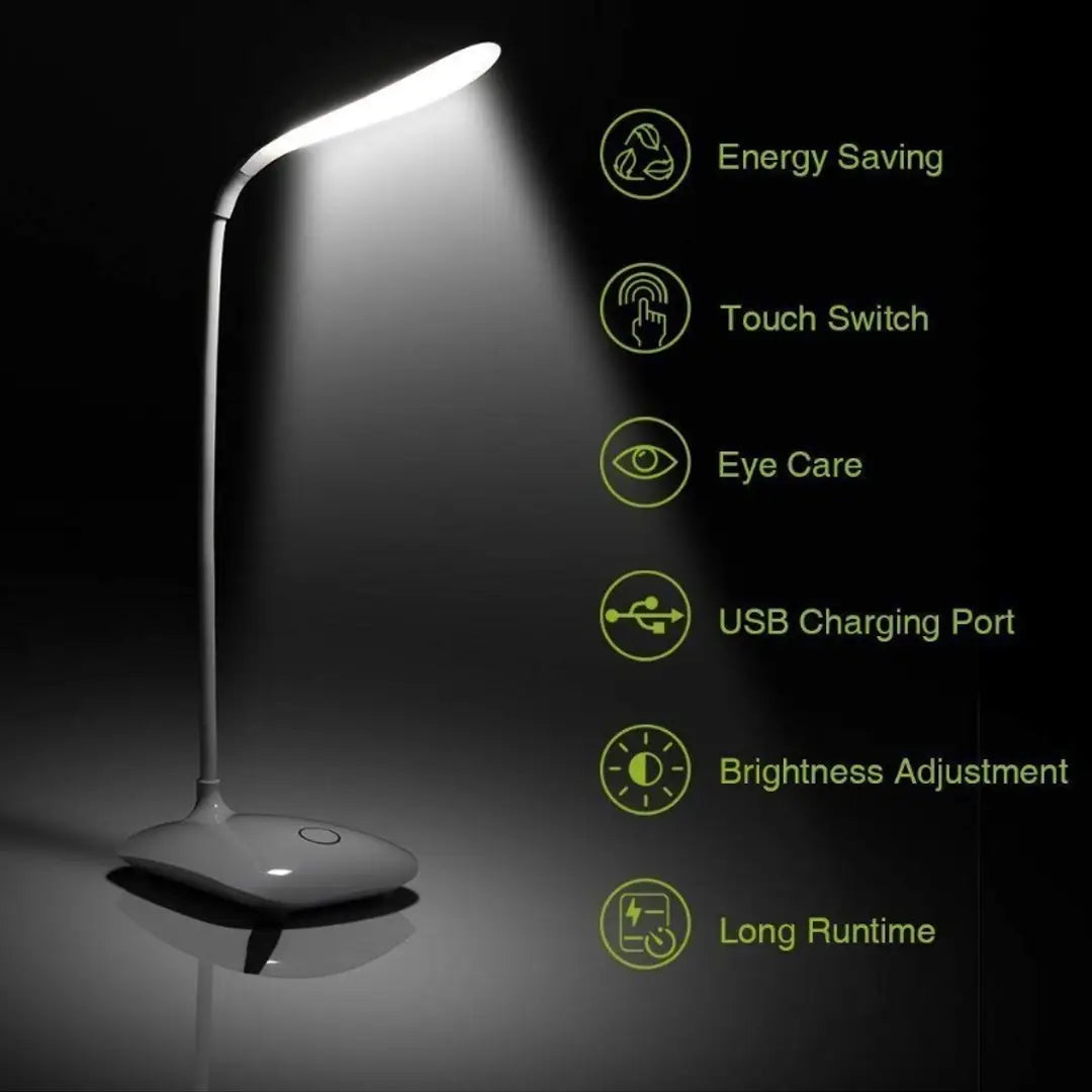 Rechargeable LED Touch On/Off Switch Desk Lamp Children Eye Protection Student Study Reading Dimmer Rechargeable Led Table Lamps USB Charging Touch Dimmer, Desk Lights for Study