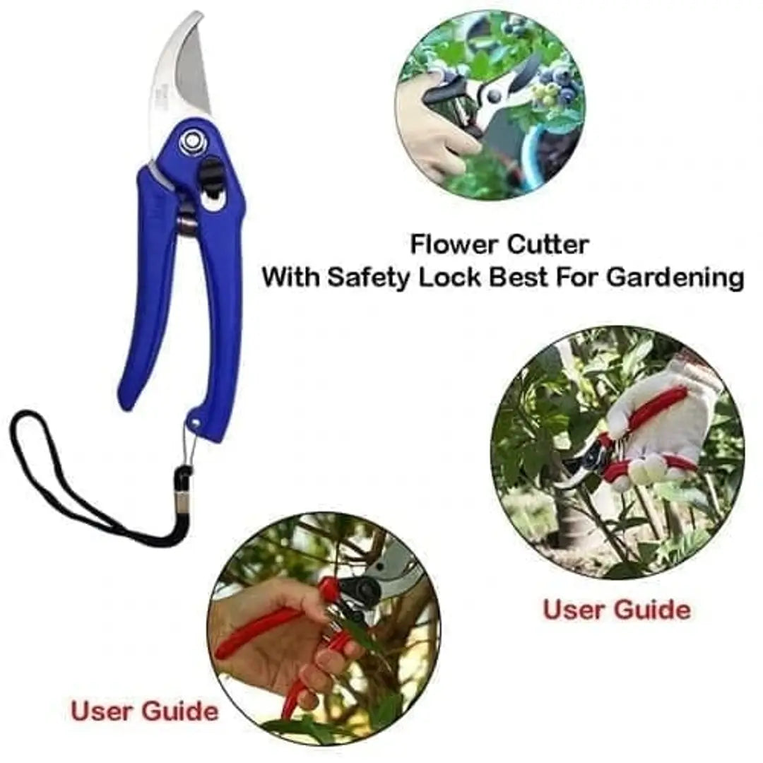 Coating Garden Flower Cutter Flower Pruner Stainless Steel And PVC Flower Cutter Pruning Shears HEAVY DUTY GARDEN PRUNING SHEARS PRUNERS HAND TOOL PLANT CUTTER Hand Pruner Secateurs Cutter Plants Tool
