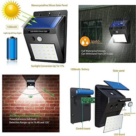 Security Lights with Motion Sensor Solar Night Light