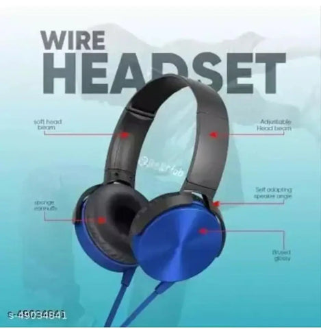 Extrabass Stereo Wired Headphones - Assorted