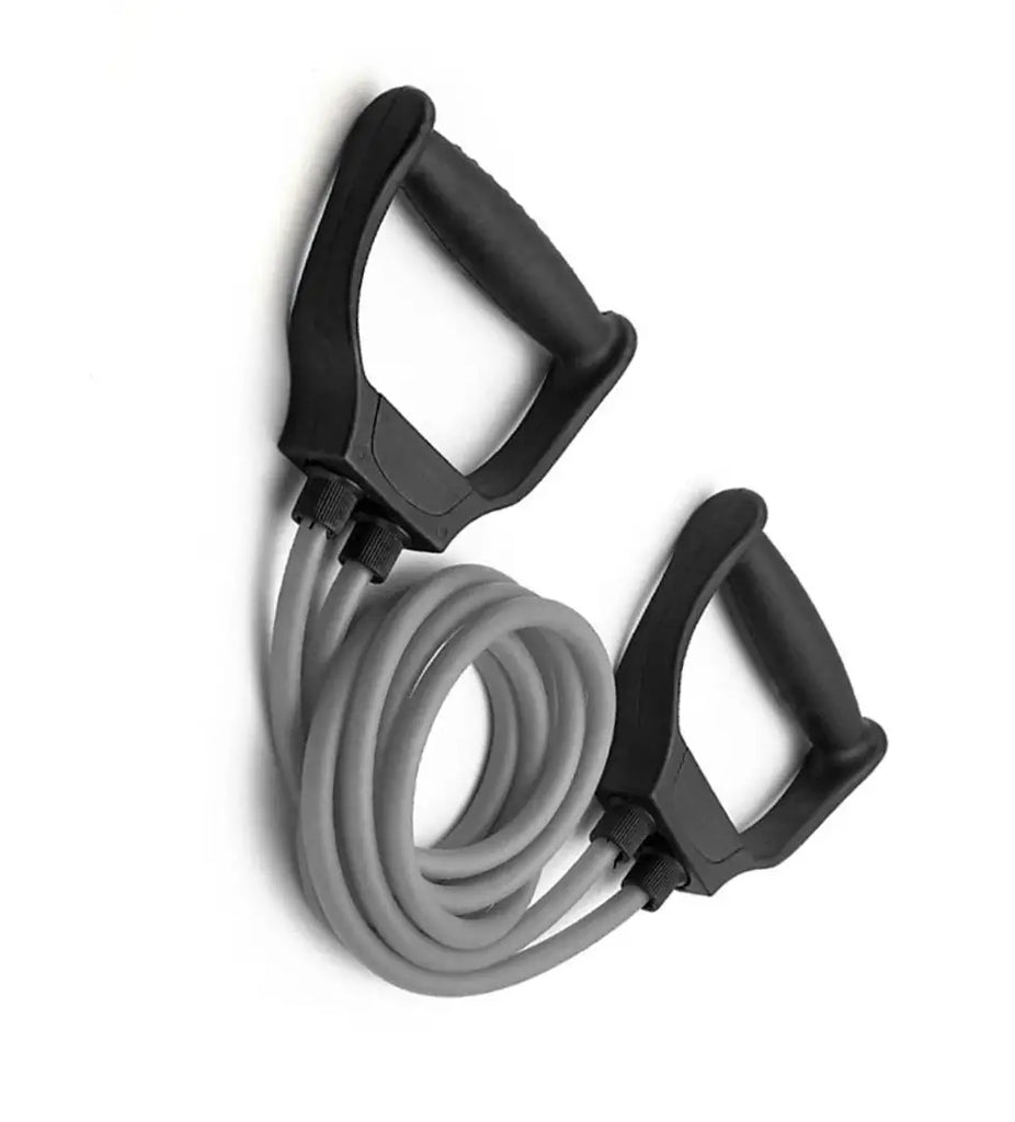 Double Toning Resistance Tube Heavy Quality Pull Rope Elastic Rubber Exercise Band for Stretching, Workout, Home Gym  Toning with Heavy Quality Grip Handles for Men and Women