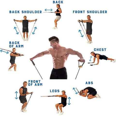 Double Toning Resistance Tube Heavy Quality Pull Rope Elastic Rubber Exercise Band for Stretching, Workout, Home Gym  Toning with Heavy Quality Grip Handles for Men and Women