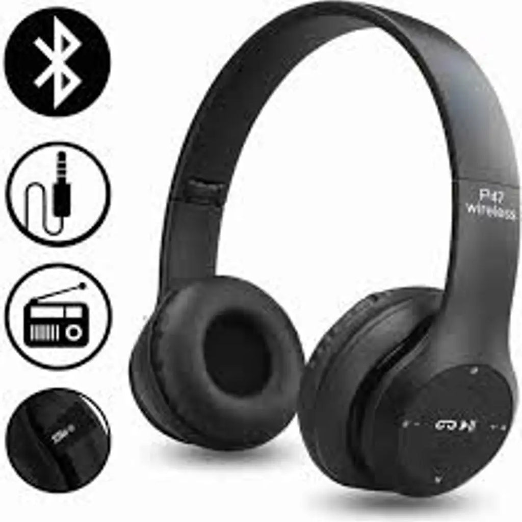 P47 Wireless Headphones with Stereo Memory Card Support Bluetooth Headset