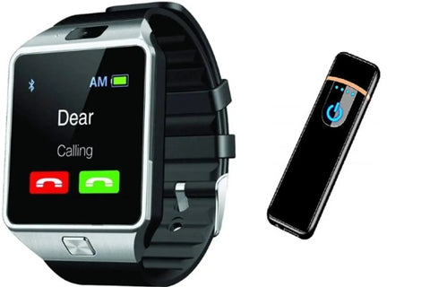 DZ09 Bluetooth Smartwatch,Touchscreen Wrist Smart Phone Watch Sports Fitness Tracker with SIM SD Card Slot Camera - Silver