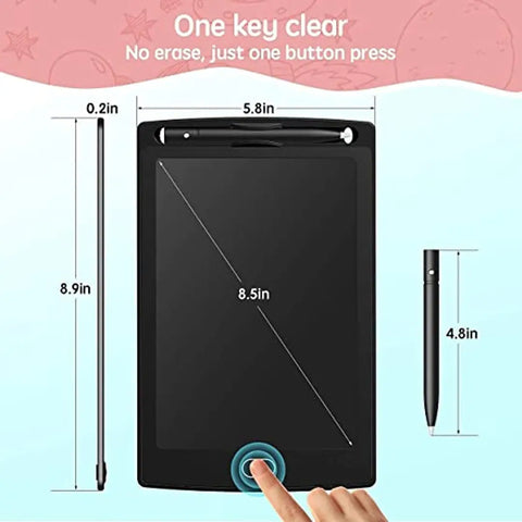 Writing Pad/Tablet/Tab Portable 8.5 inches LCD E-Writer Electronic Paperless Digital LCD Writing Pad Tablet for Kids Drawing Notes Board Slate, Multicolor,