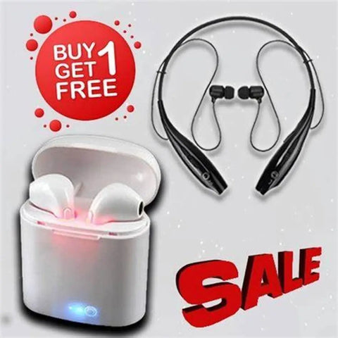 combo of HBS 730  i7 TWS True Wireless Bluetooth Headphone With Mic
