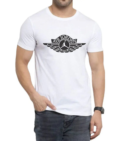 Mens White Printed Tshirt