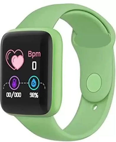 Unisex ( Girls  Boys) D20 Pro Y68 Smartwatch Android FitnessTracker Waterproof watch-Green Smartwatch  (Green Strap, Free)
