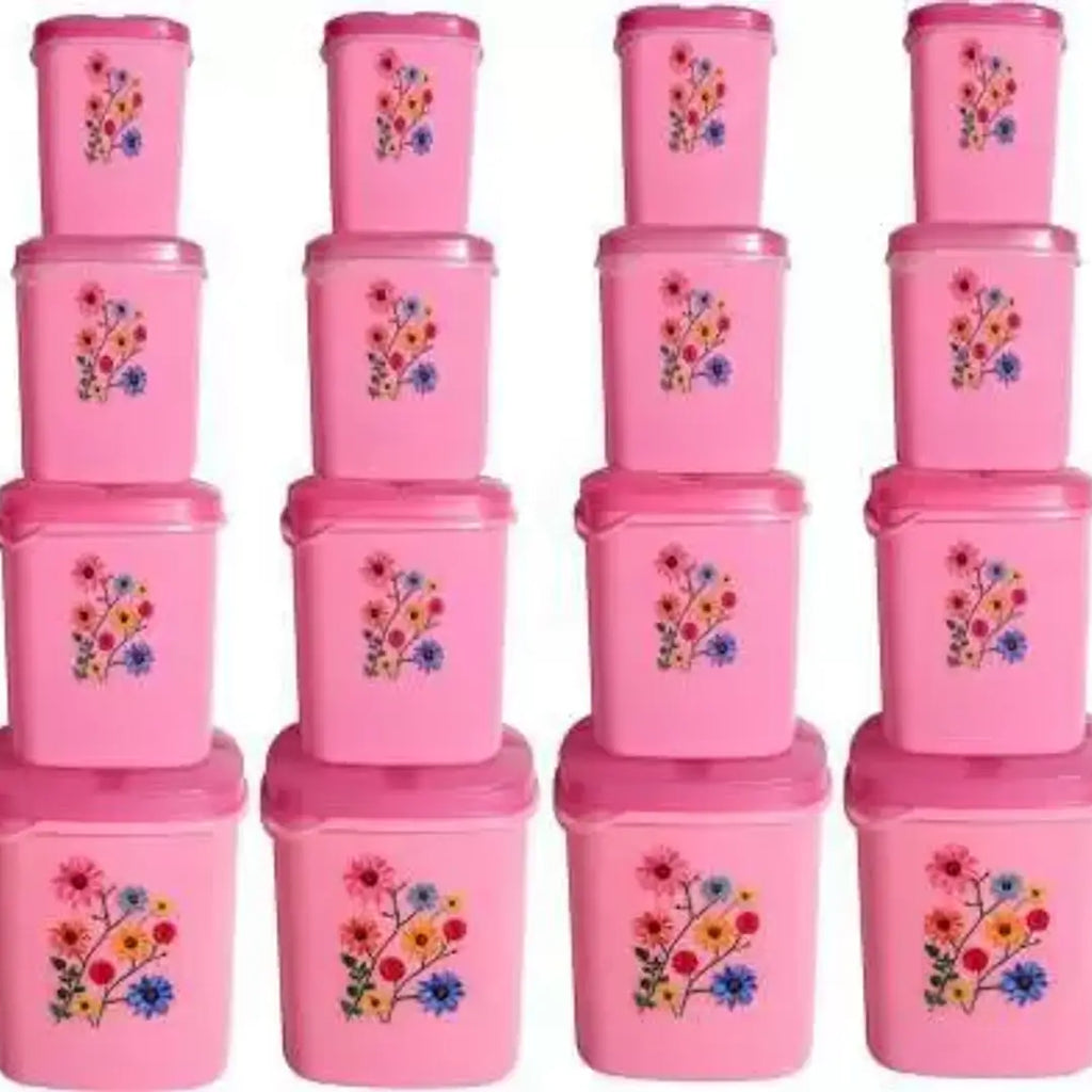 Plastic Grocery Container Set of 16