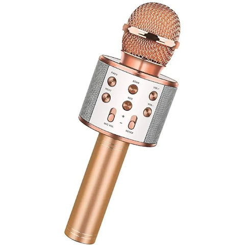 Navdevi Enterprise Advance Handheld Wireless Singing Mike Multi-Function Bluetooth Karaoke Mic with Microphone Speaker for All Smart Phones