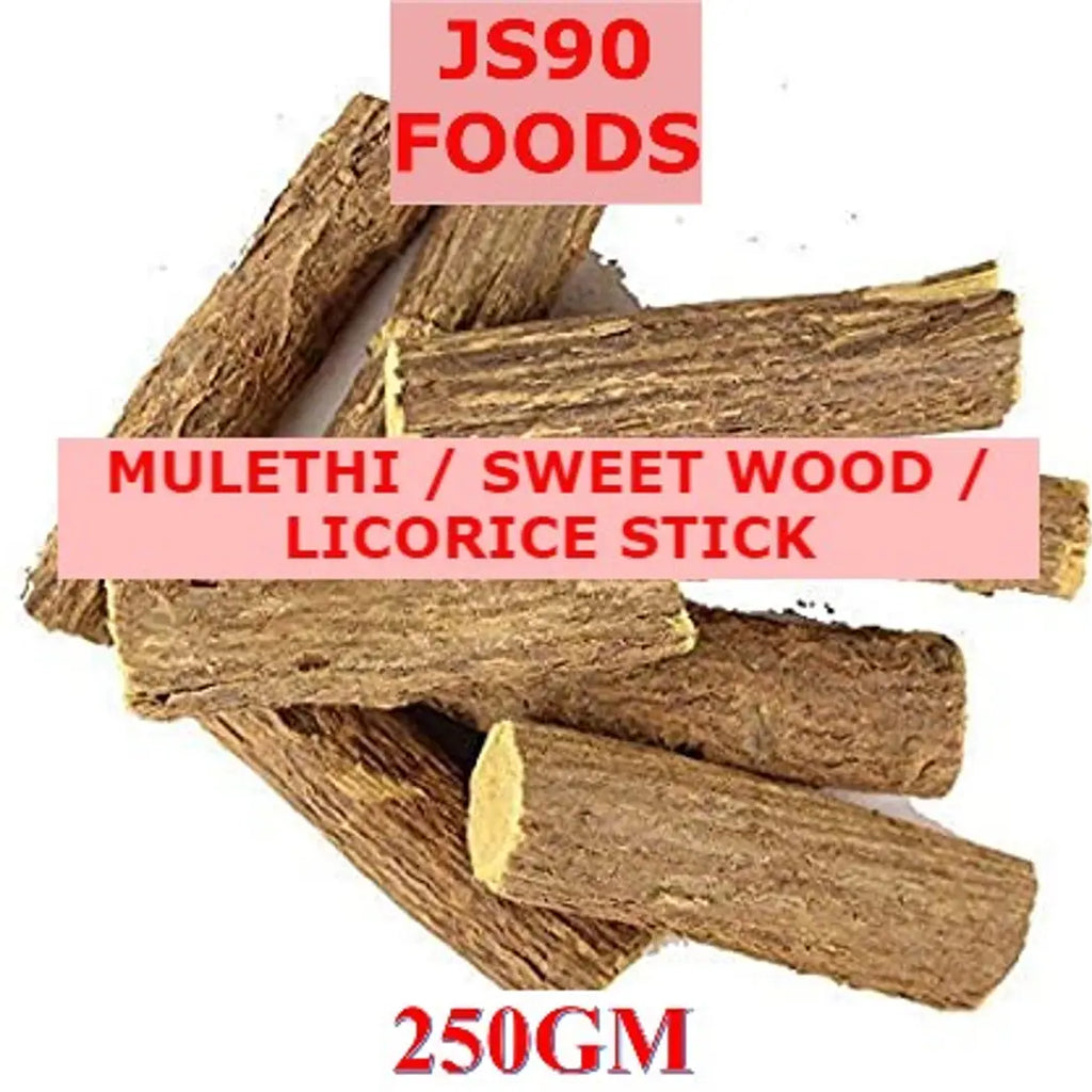 250GM Mulethi , Sabut, Mulaithi , Root , Lakdi , Sweet Wood Stick , Licorice , Liqourices , JS90 FOODS , GUPTA TRADER
