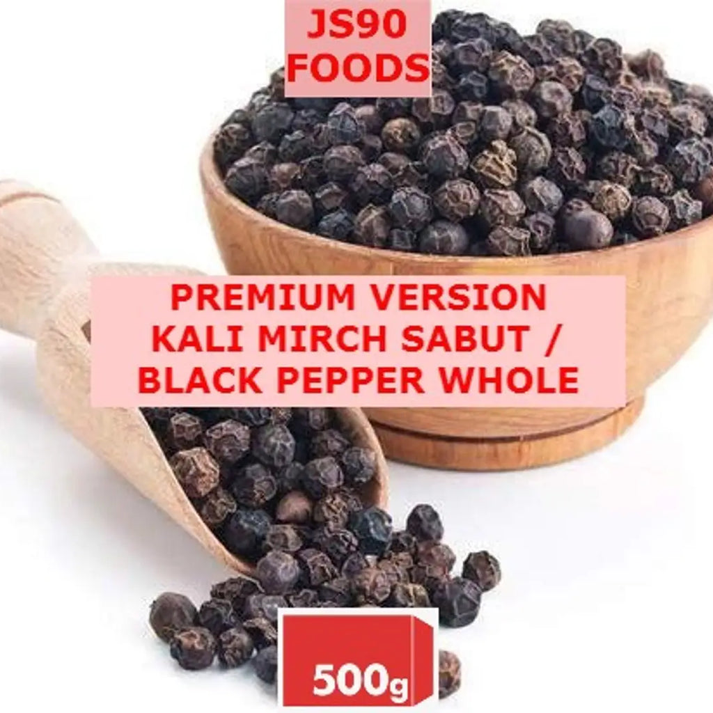 500GM premium version kali mirch sabut , black pepper whole , JS90 FOODS , GUPTA TRADER