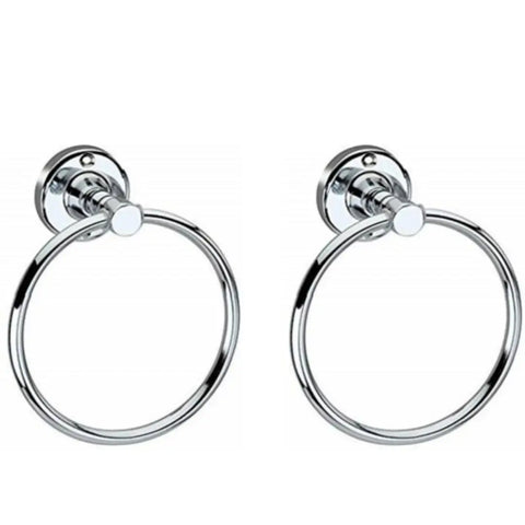 Cossimo Round Stainless Steel Towel Ring Holder (Pack of 2)