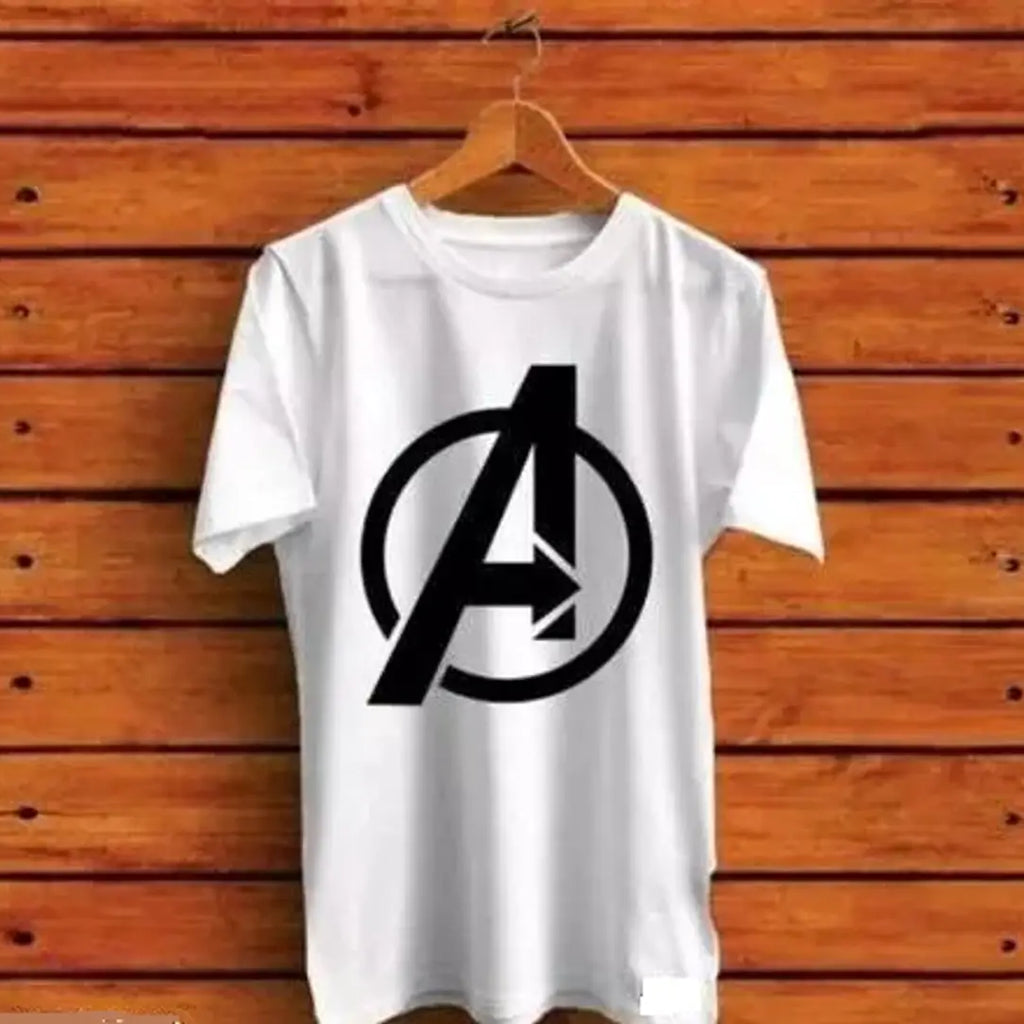 Pack of 1 Men Printed Round Neck White T-Shirt