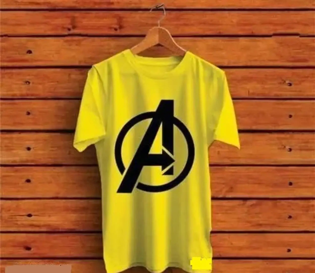 Pack of 1 Men Printed Round Neck Yellow T-Shirt