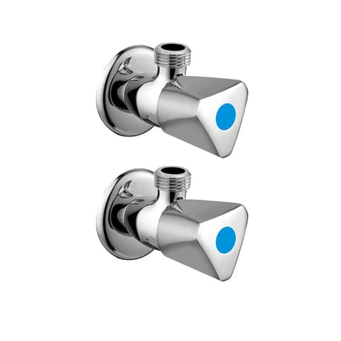 Cossimo Triangle Stainless Steel Angle valve For Bathroom, Kitchen, Outdoor (Pack of 2)