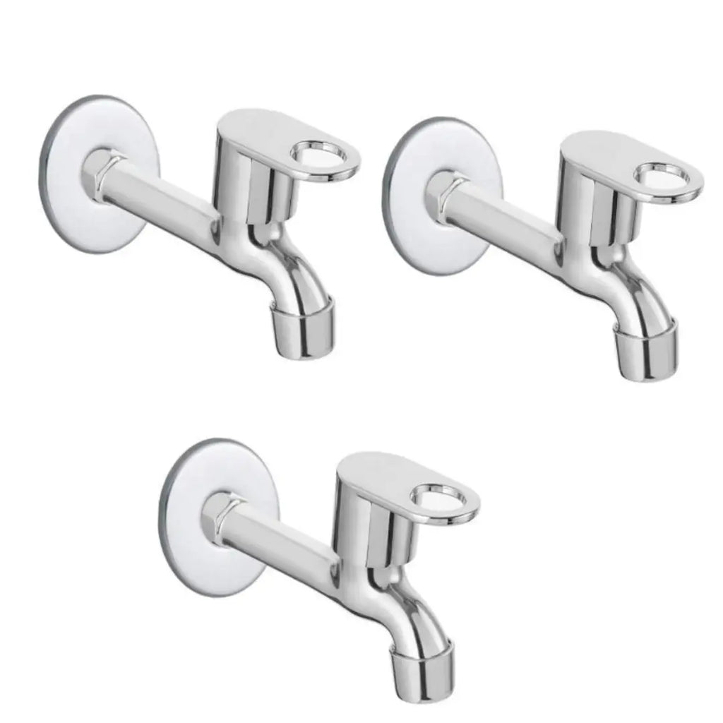Cossimo Orio Stainless Steel Long Body Bib Tap with Wall Flange (Pack of 3)