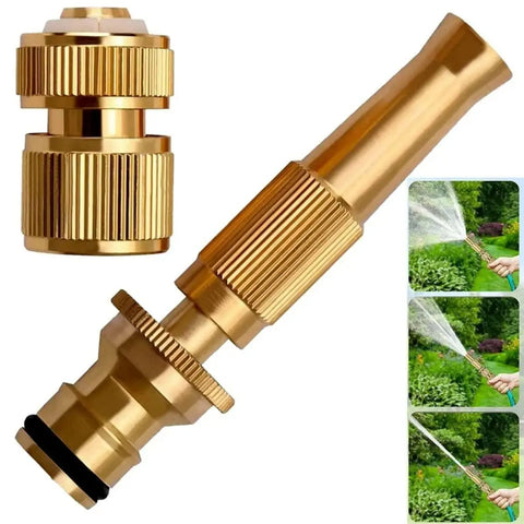 Pure-BRASS Water Spray Nozzle 1/2, Adjustable Spray