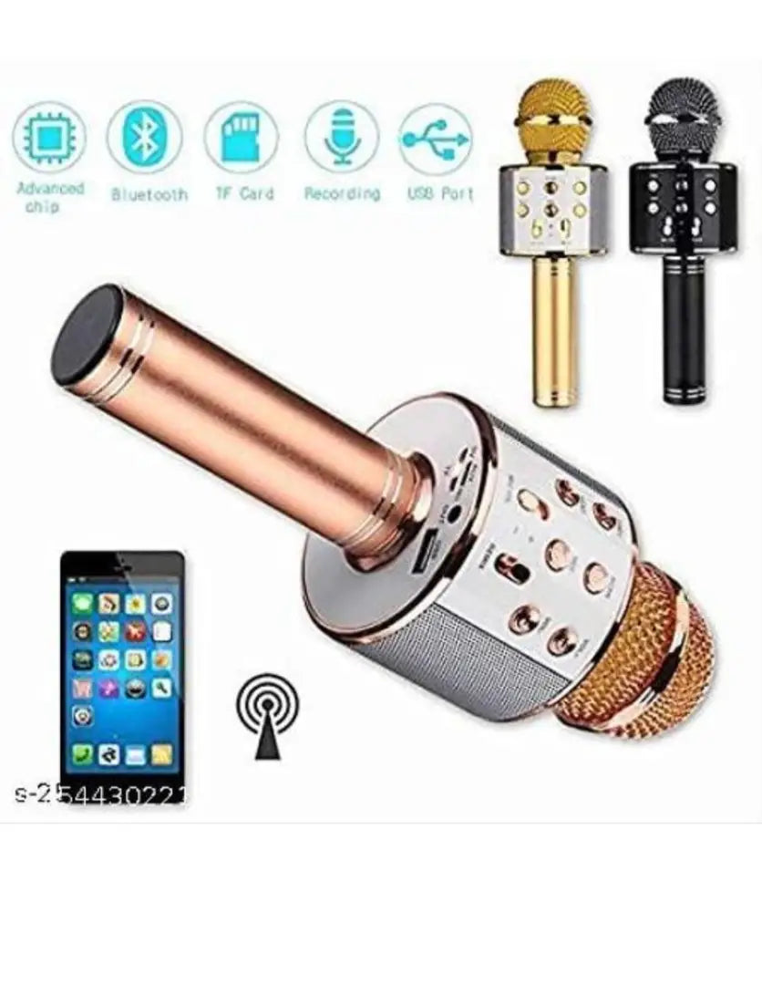 Sujal traders (COLOR MAY VARY)Advance Handheld Wireless Singing Mike Multi-Function Bluetooth Karaoke Mic with Microphone Speaker for All Smart Phones Name: sujal traders (COLOR MAY VARY)Advan