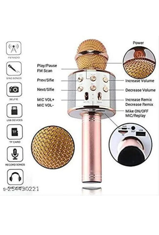 Sujal traders (COLOR MAY VARY)Advance Handheld Wireless Singing Mike Multi-Function Bluetooth Karaoke Mic with Microphone Speaker for All Smart Phones Name: sujal traders (COLOR MAY VARY)Advan