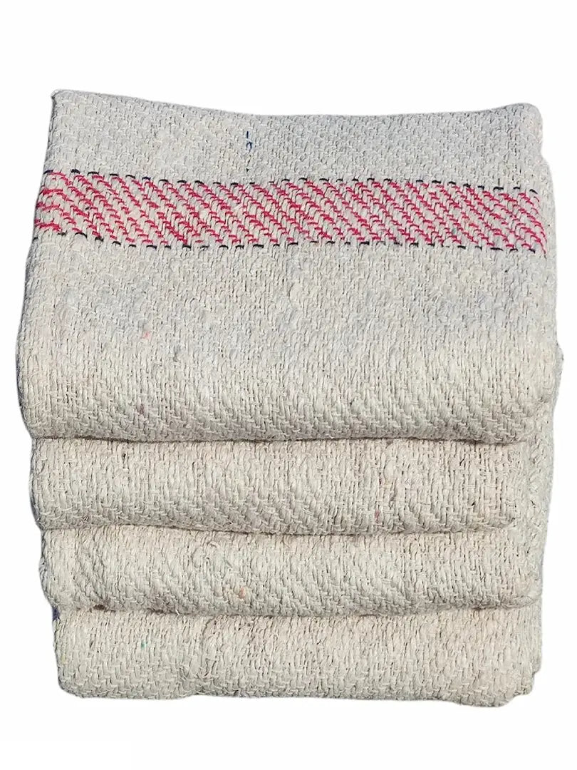 Cotton Floor Cleaning Cloth/Floor Duster/Pocha, 300 GSM (Off White, Large Size, 27x27 inch) - Pack of 4