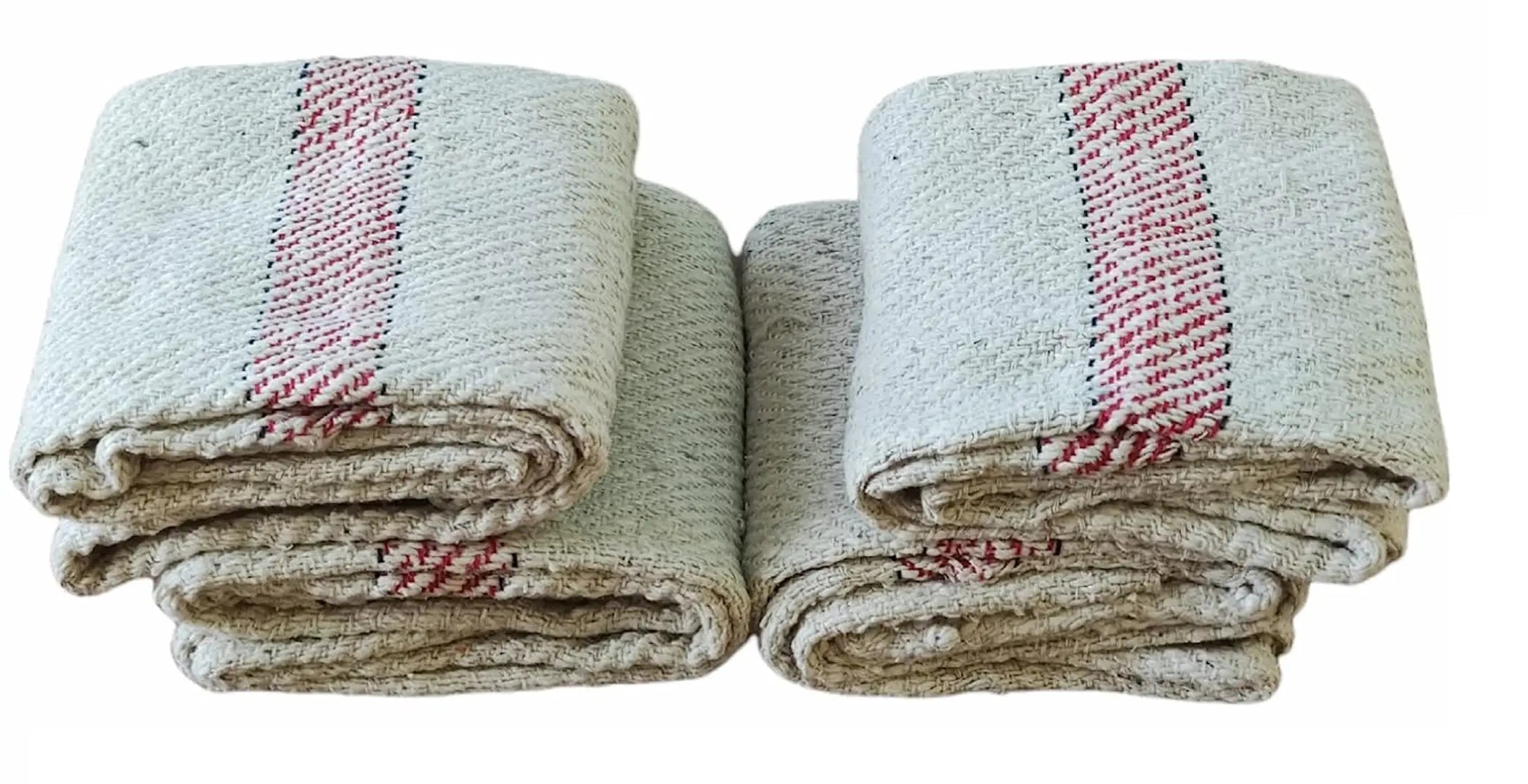 Cotton Floor Cleaning Cloth/Floor Duster/Pocha, 300 GSM (Off White, Large Size, 27x27 inch) - Pack of 4