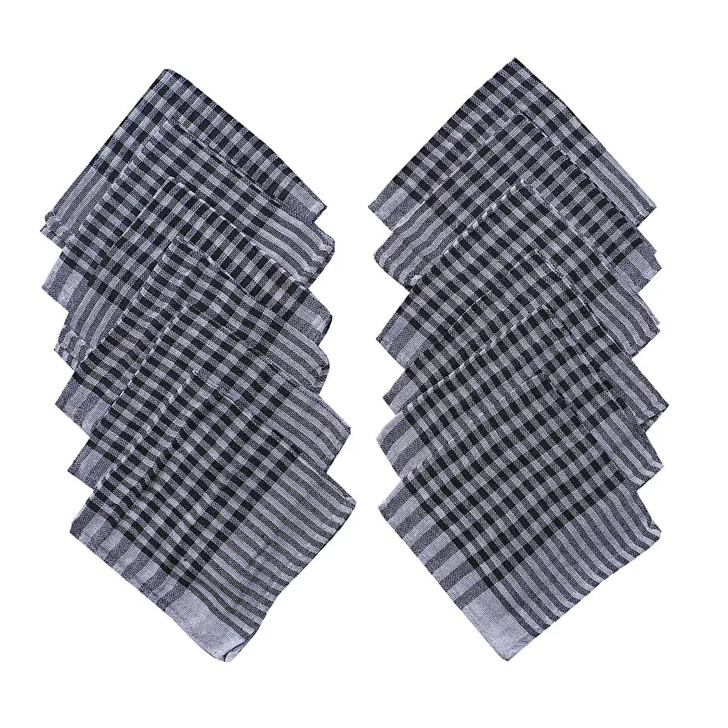 Kitchen Duster|Cotton 300 GSM Wet Dry Cleaning Napkin|Floor Cleaning Highly Absorbent Pocha for Car,Fan,Desk,16x16,Set of 12,