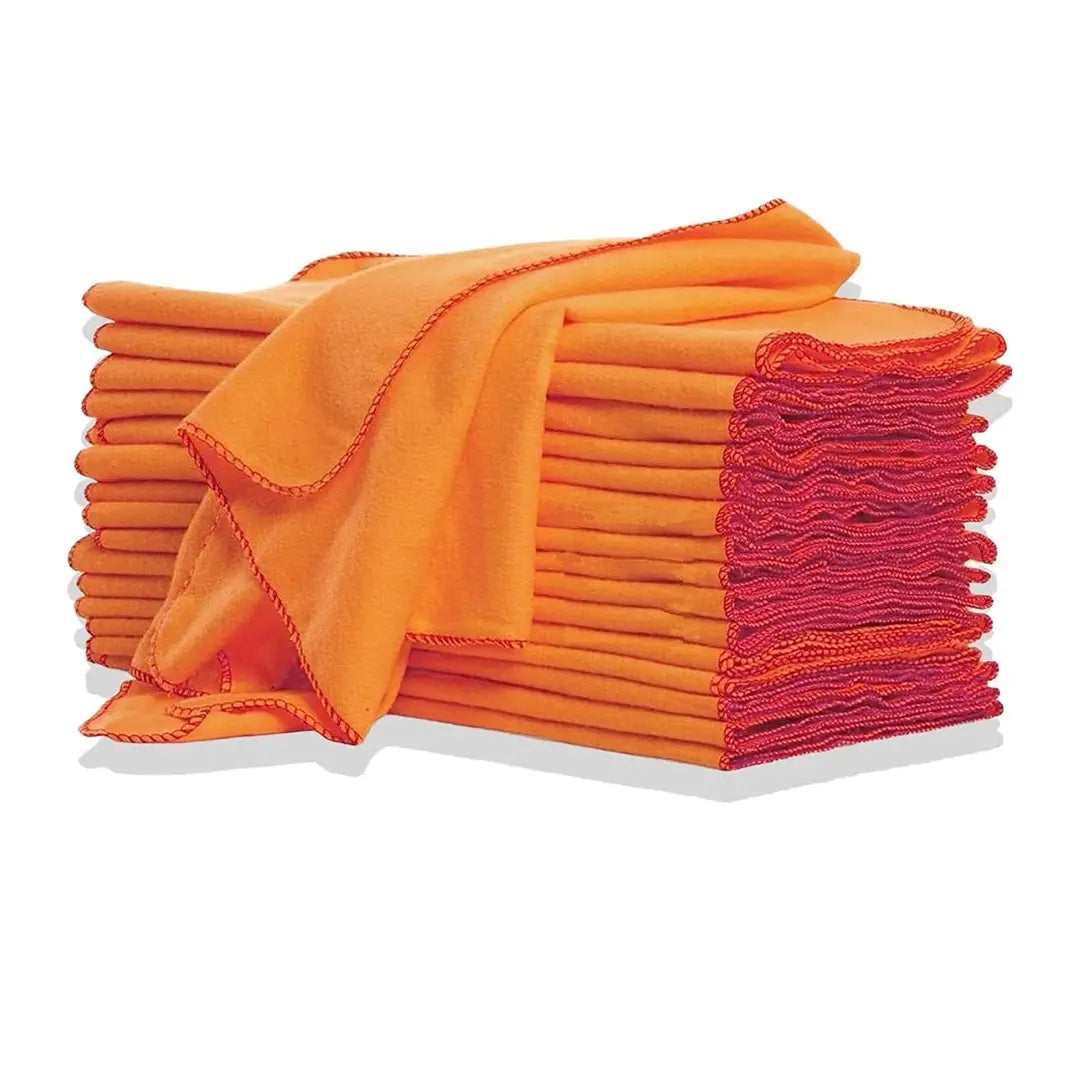 KITCHEN Orange Cloth Duster Wet  Dry Cleaning Cloth Size 15 * 18 Inches (Pack of 12 Pcs)