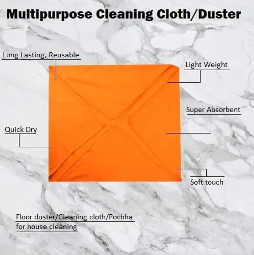 KITCHEN Orange Cloth Duster Wet  Dry Cleaning Cloth Size 15 * 18 Inches (Pack of 12 Pcs)