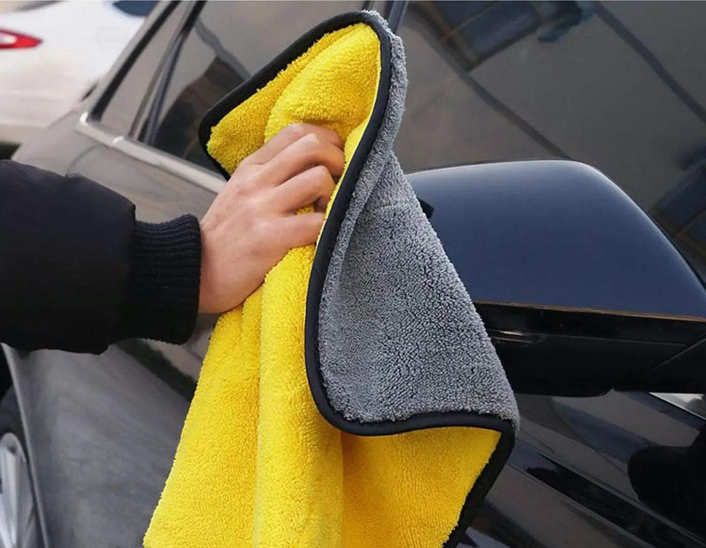 Microfiber Cloth for Car Cleaning and Detailing - Dual Sided, Extra Thick Plush Microfiber Towel Lint-Free, 800 GSM, 40cm x 40cm