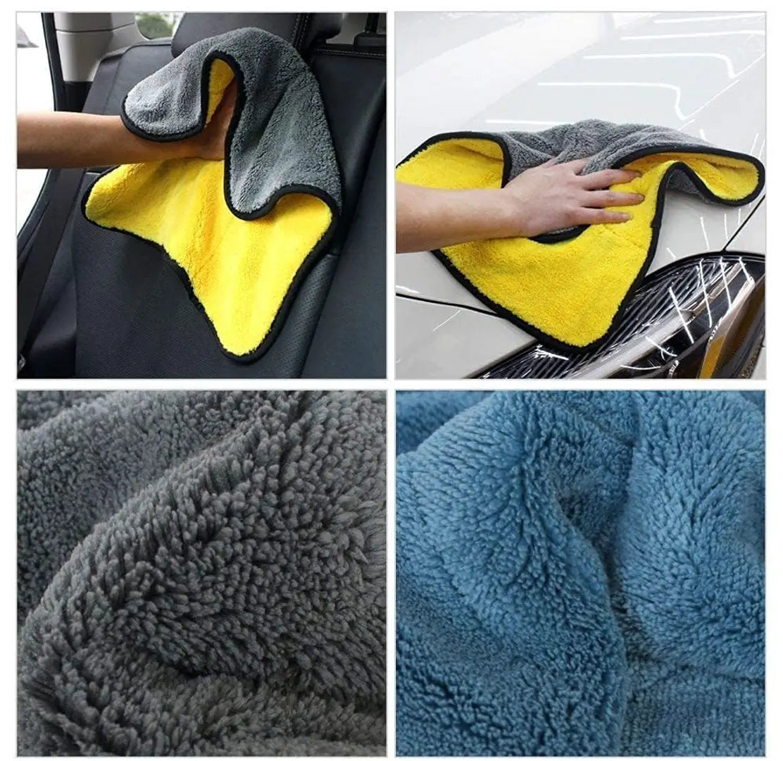 Microfiber Cloth for Car Cleaning and Detailing - Dual Sided, Extra Thick Plush Microfiber Towel Lint-Free, 800 GSM, 40cm x 40cm