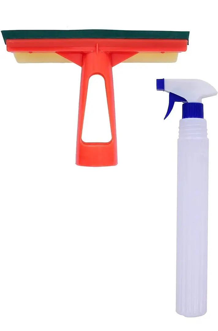 Window Scrubber Squeegee Multipurpose with Spray Bottle Car Glass Mirror Cleaner Wiper Scraper Brush Clean Tools